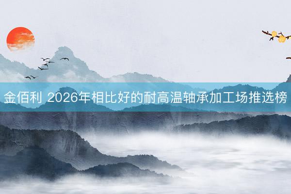 金佰利 2026年相比好的耐高温轴承加工场推选榜