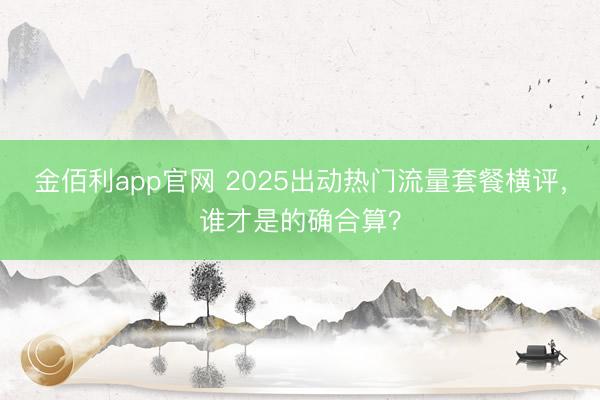 金佰利app官网 2025出动热门流量套餐横评，谁才是的确合算？